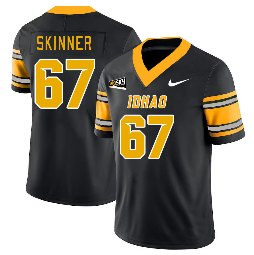 Men-Youth #67 Tyler Skinner Idaho Vandals 2023 College Football Jerseys Stitched Sale-Black